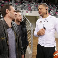 Ex-Trainer Michael Koch / Telekom Baskets Bonn vs. Kyle Weems / Besiktas Istanbul , Basketball Champions LeagueFoto: J