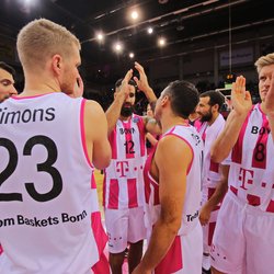 Telekom Baskets Bonn nach Sieg vs. Besiktas Istanbul , Basketball Champions LeagueFoto: J